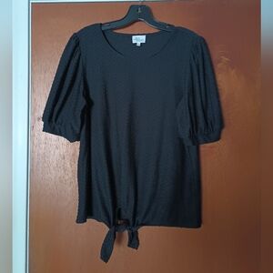 Textured Short Sleeve Top